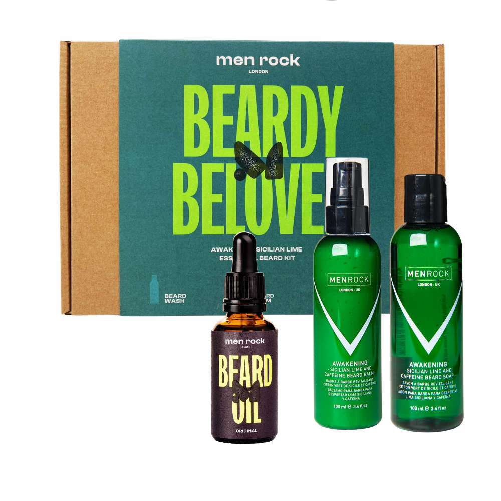 Men Rock Essential Beard Kit &quot;Beardy Beloved&quot; - Sicilian Lime