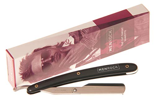 Men Rock Shavette Straight Razor for classy traditional wet shaving experience at home. High quality close professional shave now possible