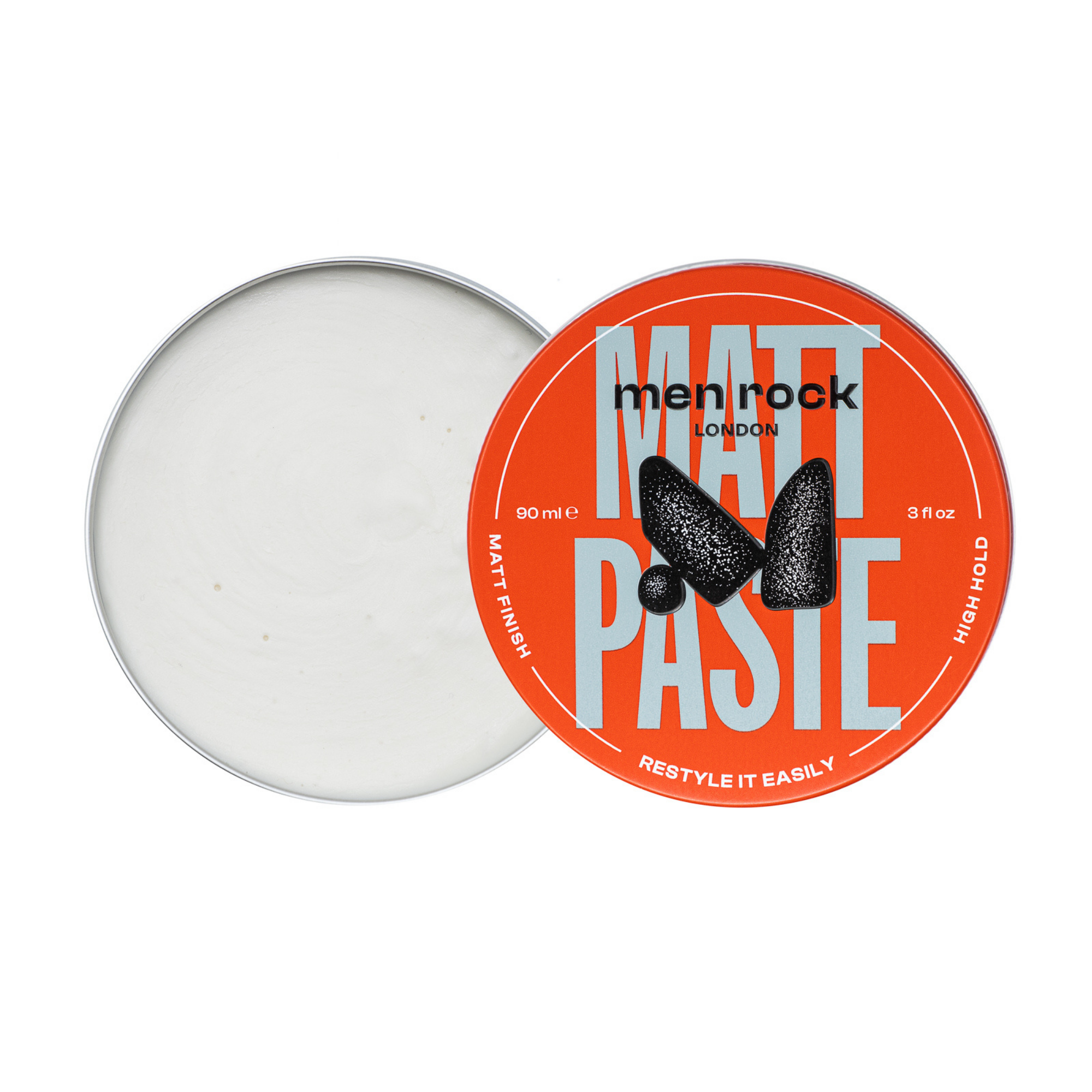 Hair styling matt paste with matt finish and high hold for men