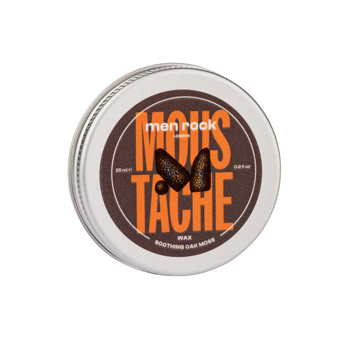 Moustache wax infused with Oak Moss scent and Argan oil in a 25ml tin