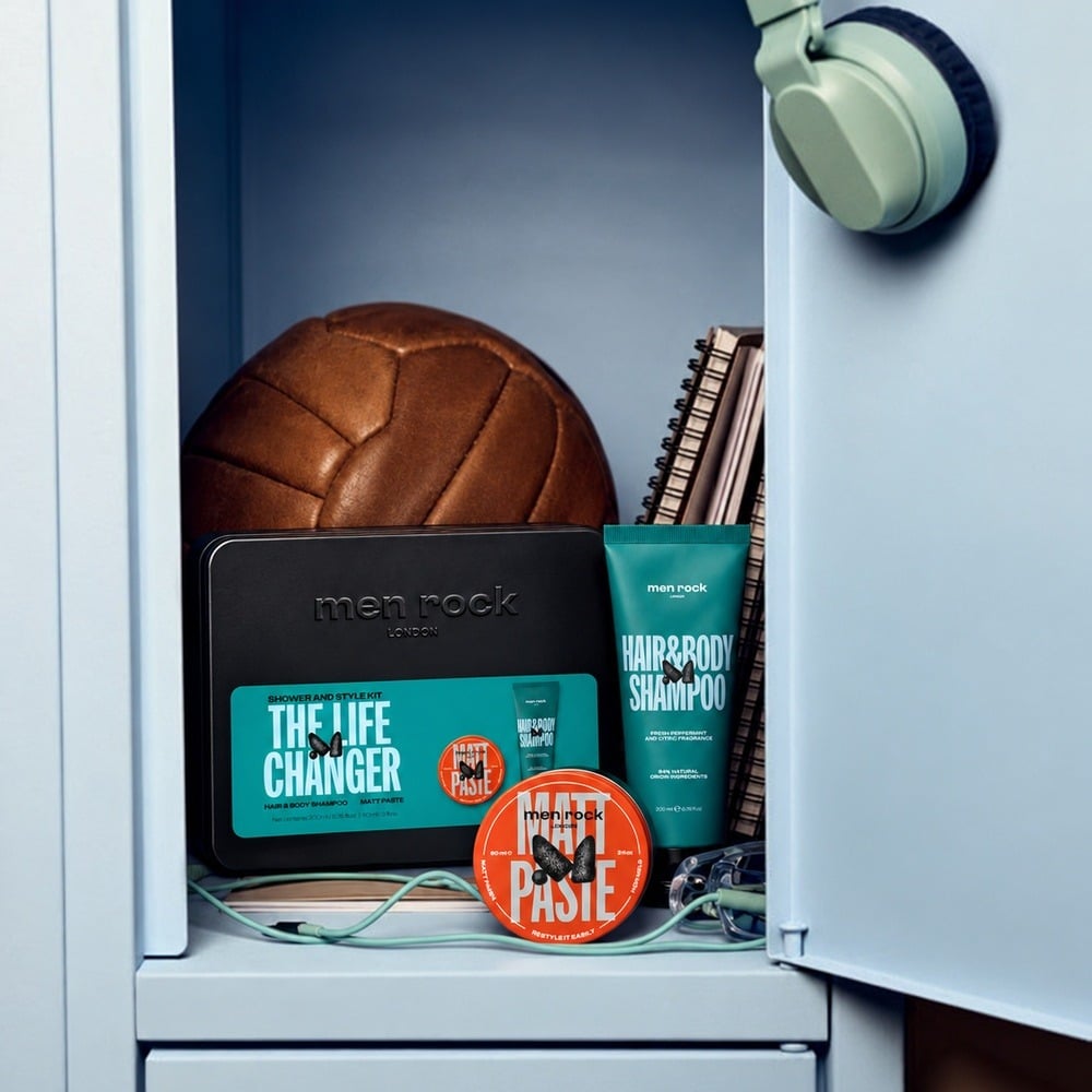 Men Rock The Life Changer Shower and Style Kit Gift Tin