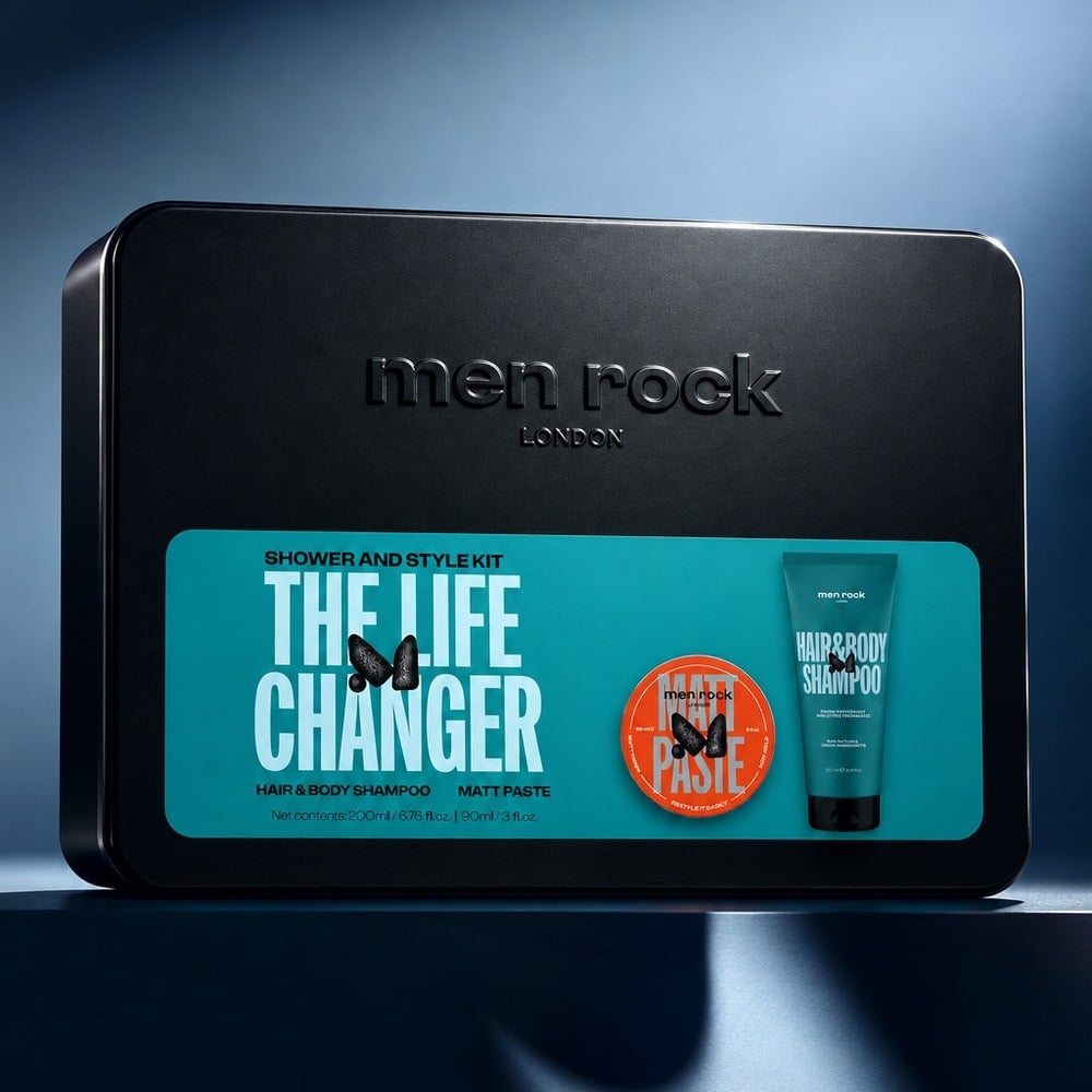 Men Rock The Life Changer Shower and Style Kit Gift Tin