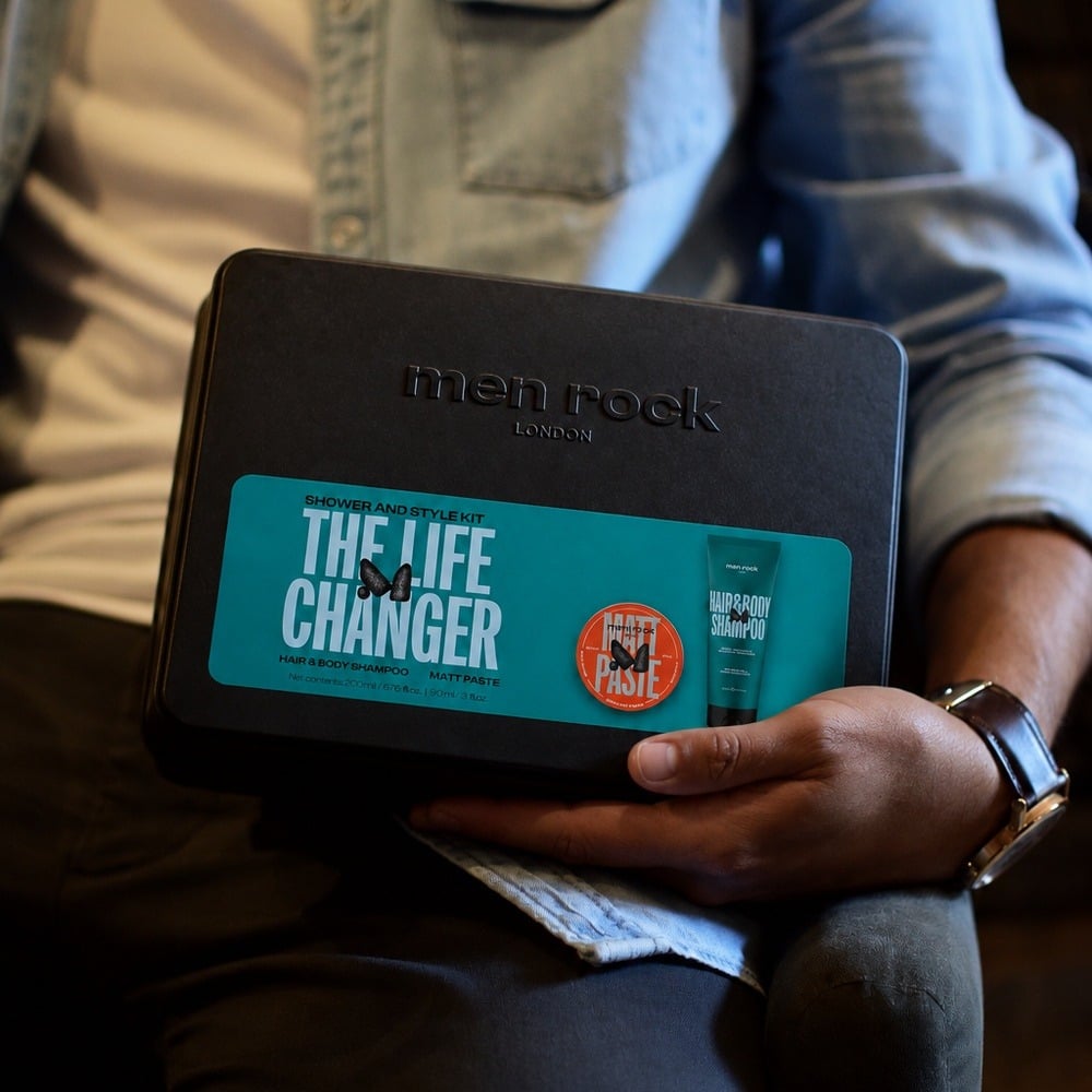 Men Rock The Life Changer Shower and Style Kit Gift Tin