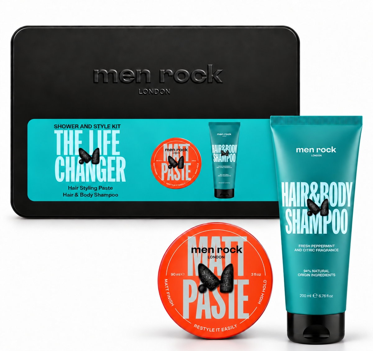 Men Rock The Life Changer Shower and Style Kit Gift Tin