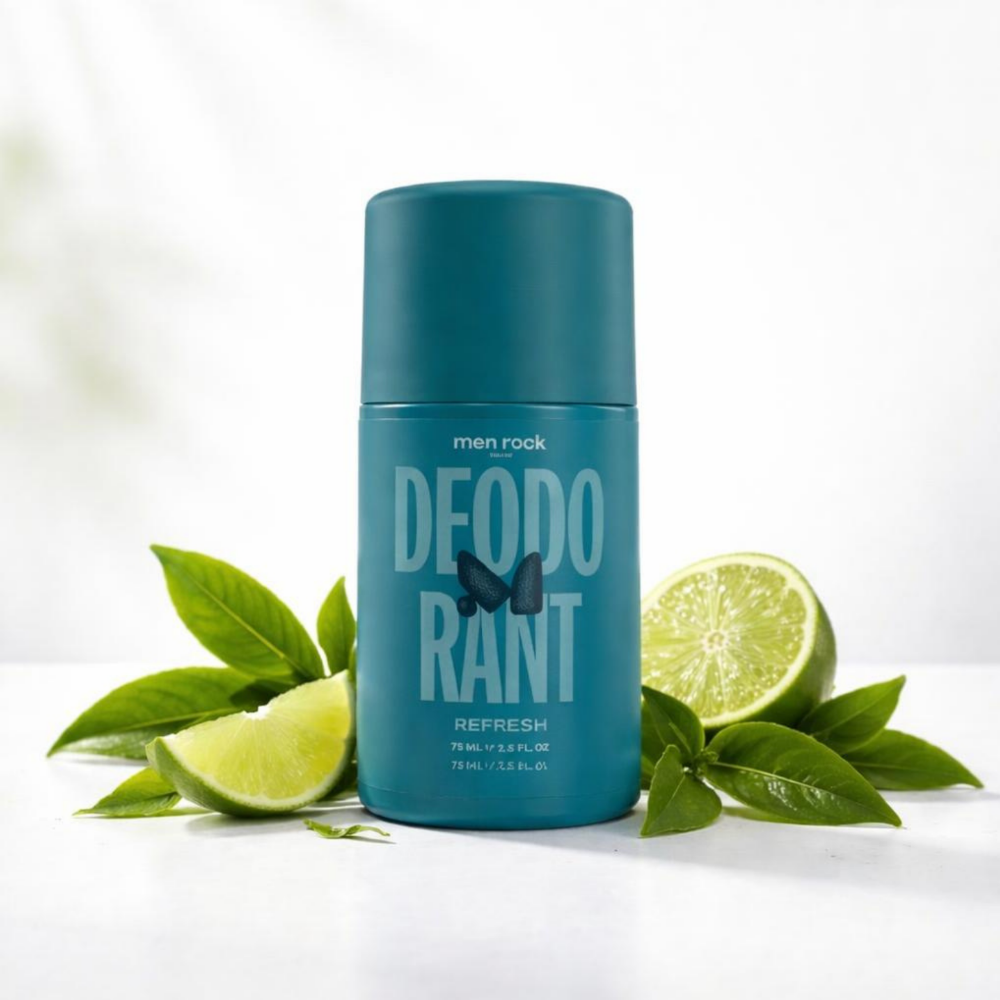 Men Rock Green Tea &amp; Lime Antiperspirant Roll-On Deodorant – 75ml