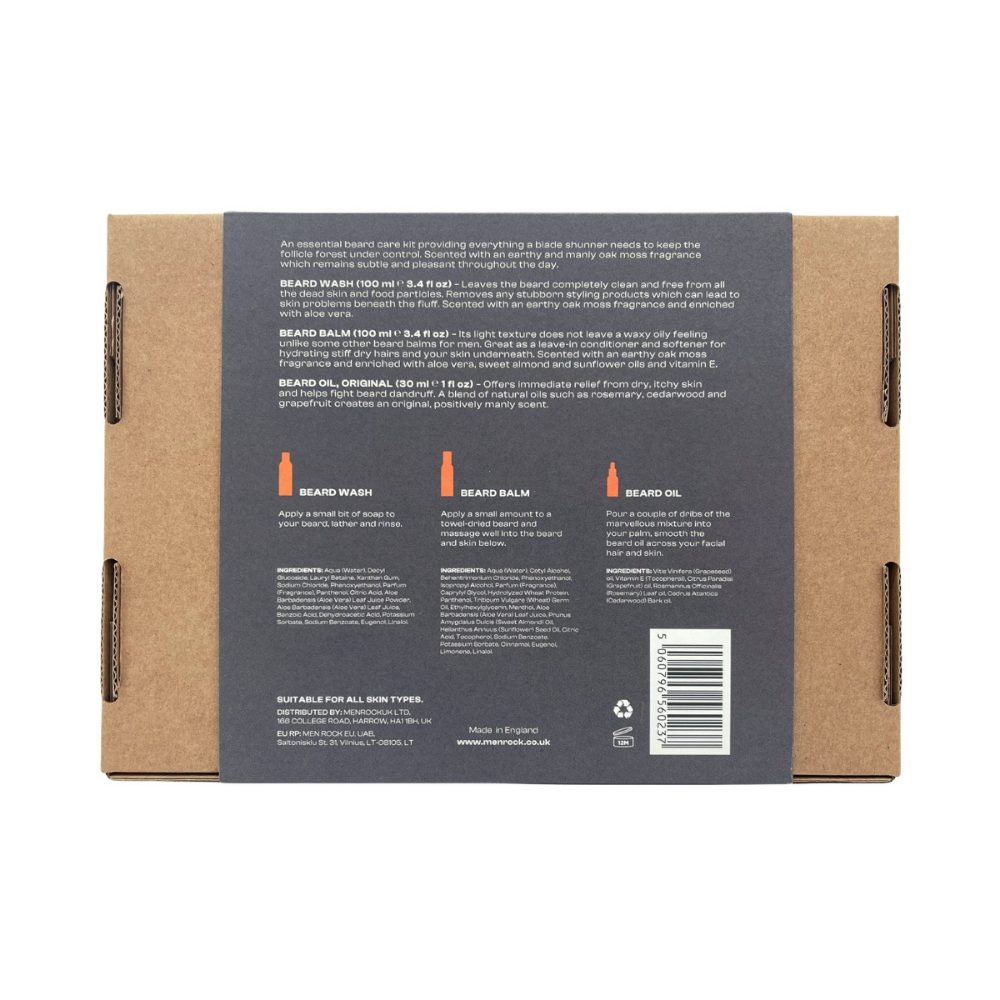 Men Rock Essential Beard Kit "Beardy Beloved" - Oak Moss