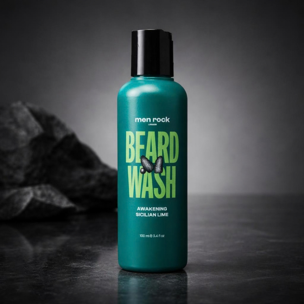 Men Rock Sicilian Lime and Caffeine Beard Wash