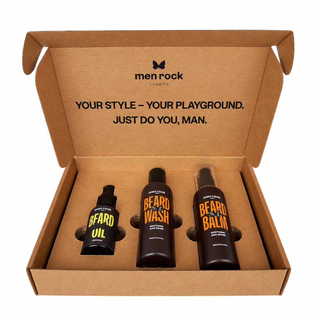 Men Rock Essential Beard Kit "Beardy Beloved" - Oak Moss