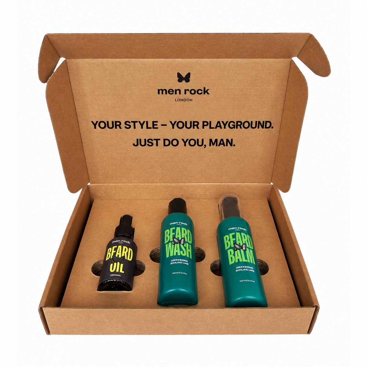 Men Rock Essential Beard Kit "Beardy Beloved" - Sicilian Lime